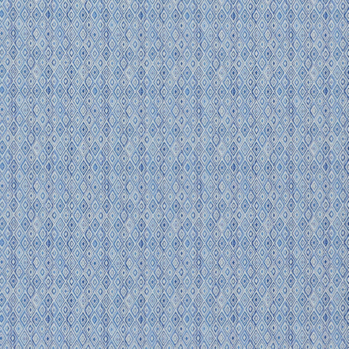 Schumacher Diamond Strie Blue Fabric Sample 75921