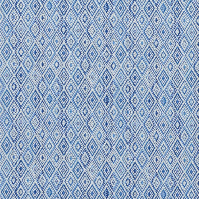 Schumacher Diamond Strie Blue Fabric Sample 75921