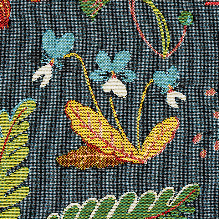 Schumacher Botanica Indoor/Outdoor Charcoal Fabric 75941