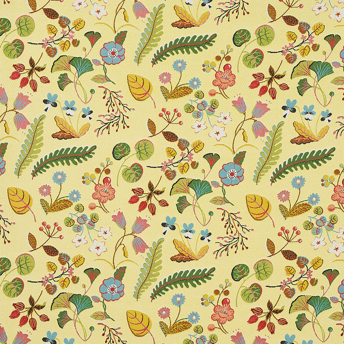 Schumacher Botanica Indoor/Outdoor Yellow Fabric Sample 75943