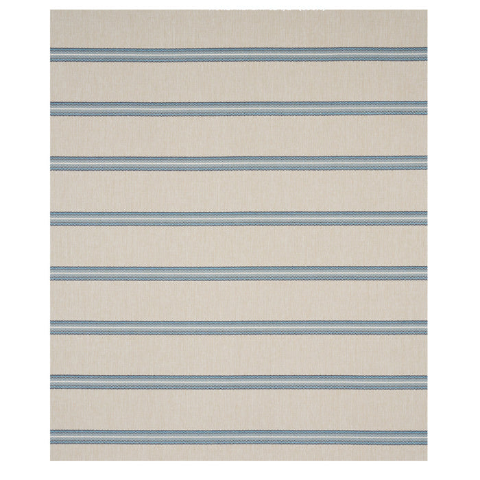 Schumacher Garden Stripe Indoor/Outdoor Blue Fabric Sample 75973