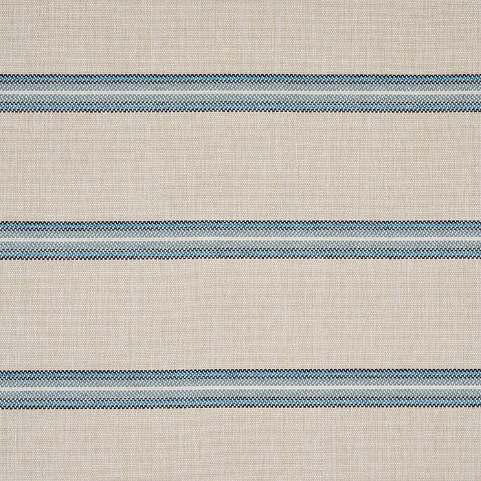 Schumacher Garden Stripe Indoor/Outdoor Blue Fabric Sample 75973