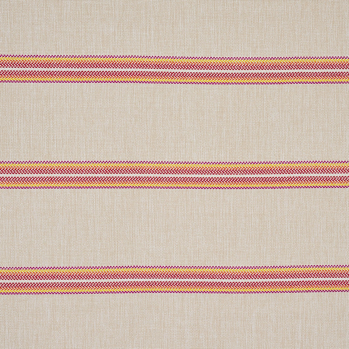 Schumacher Garden Stripe Indoor/Outdoor Red Fabric Sample 75974