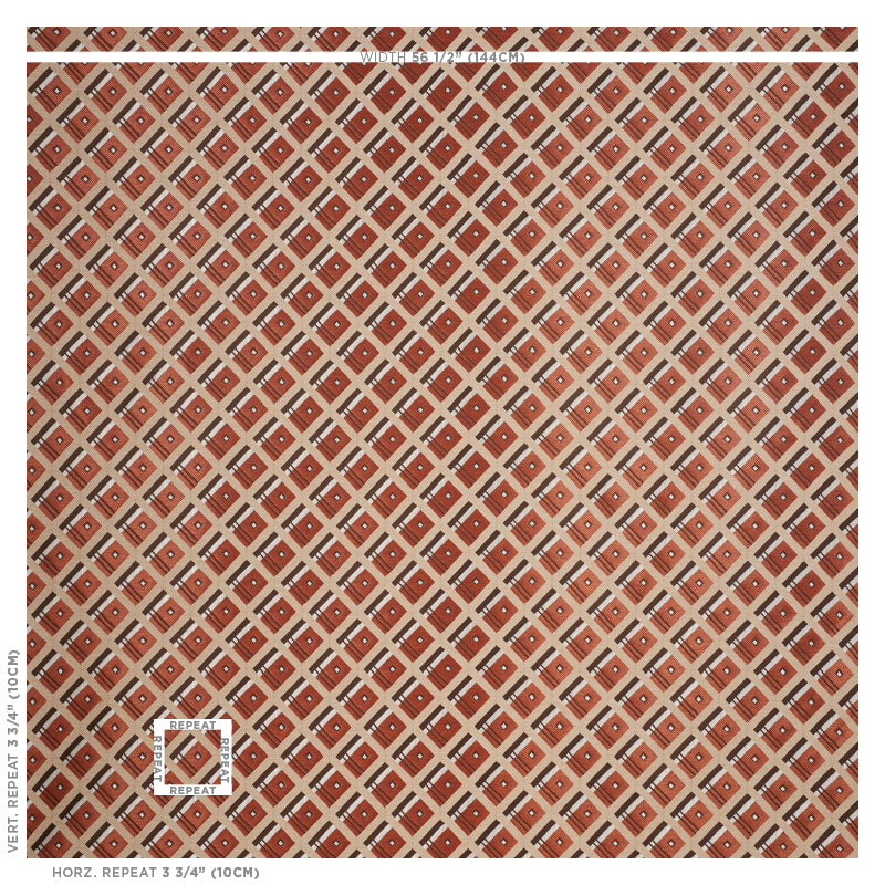 Schumacher Legrad Argyle Cognac Fabric 76010