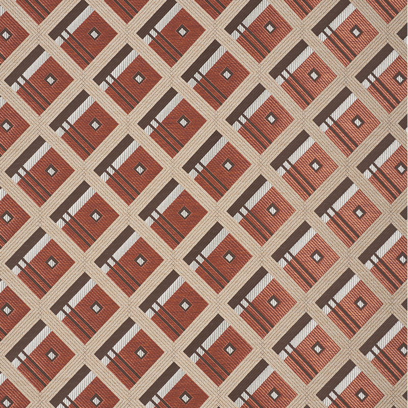 Schumacher Legrad Argyle Cognac Fabric 76010