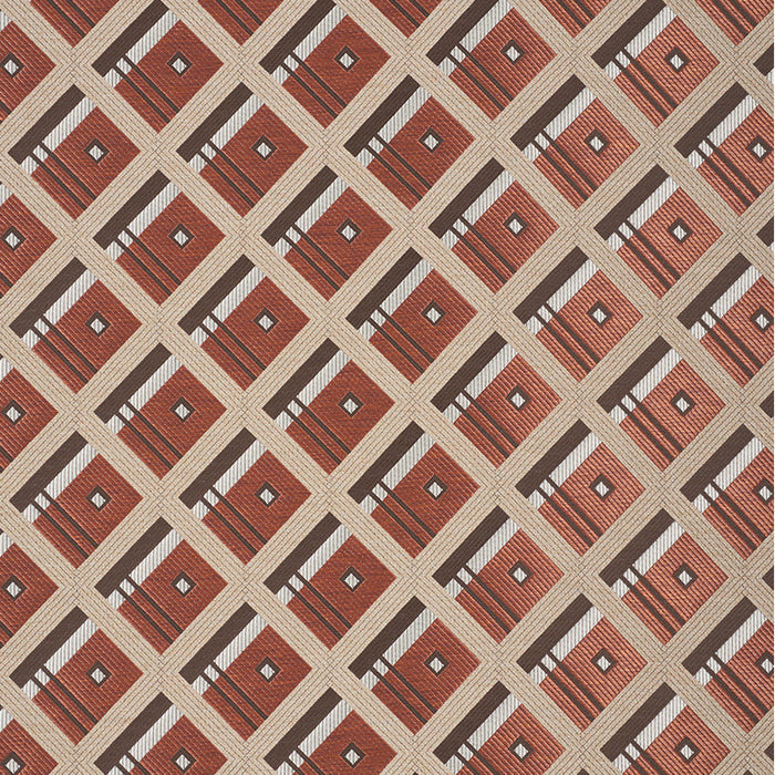 Schumacher Legrad Argyle Cognac Fabric Sample 76010