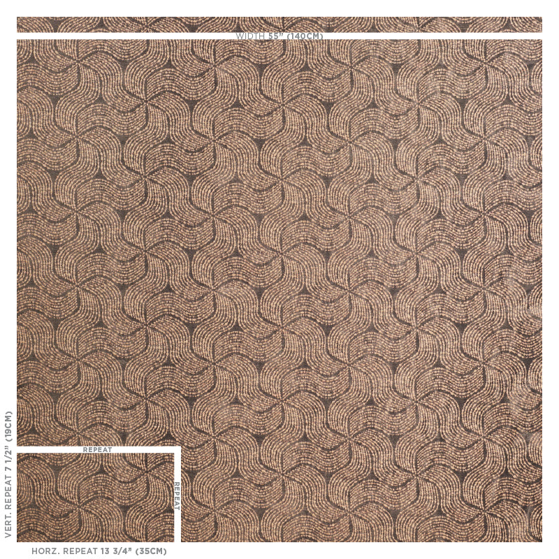 Schumacher Fiador Brown Fabric 76050