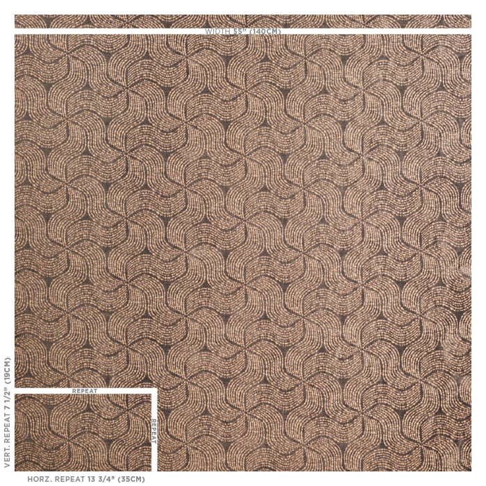 Schumacher Fiador Brown Fabric 76050