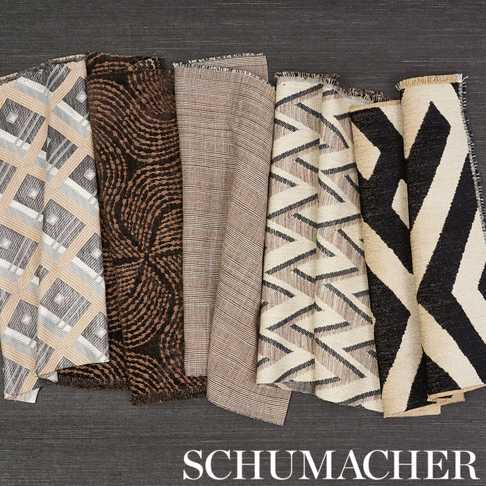 Schumacher Fiador Brown Fabric Sample 76050