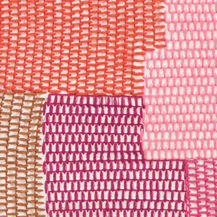 Schumacher Carnaby Pink & Red Fabric Sample 76181