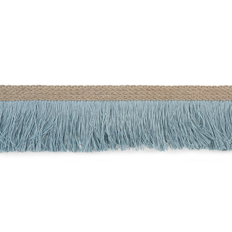 Schumacher Braided Linen Fringe Sky Trim 76260