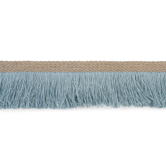 Schumacher Braided Linen Fringe Sky Trim 76260