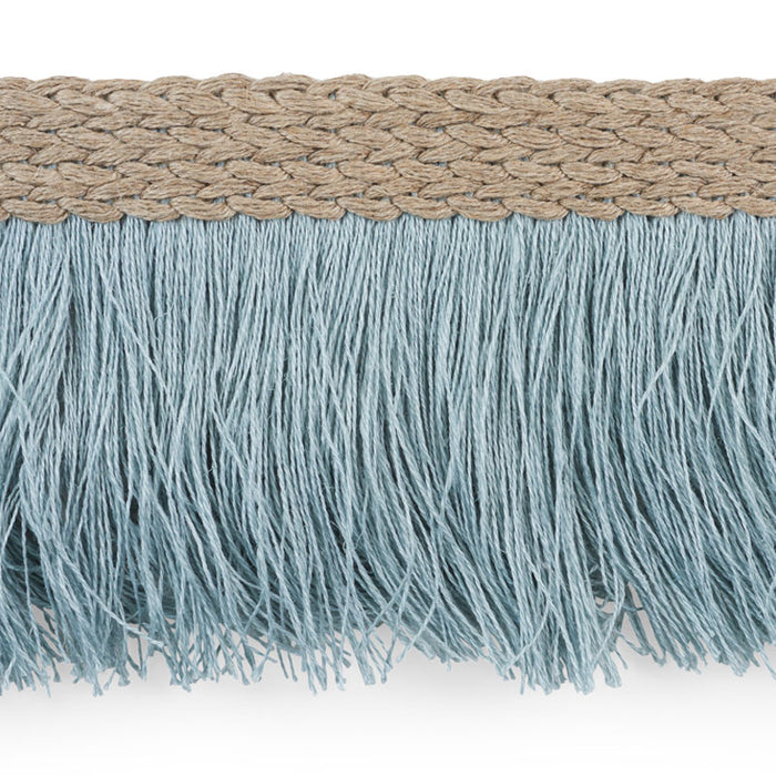 Schumacher Braided Linen Fringe Sky Trim 76260