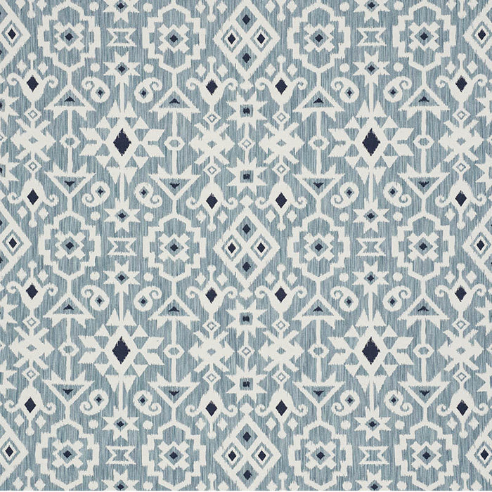 Schumacher Crusoe Ikat Sky Fabric Sample 76521