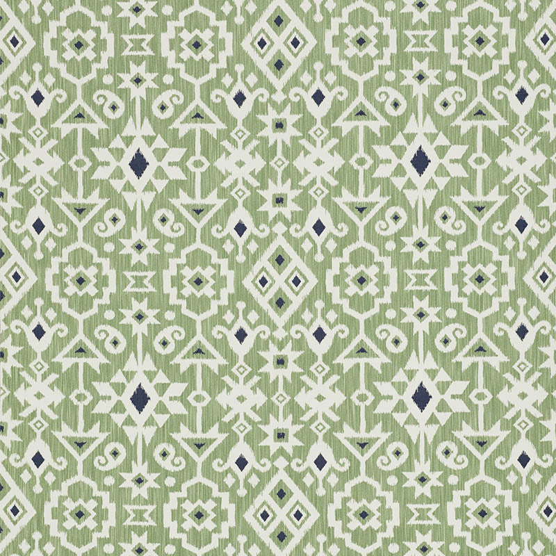 Schumacher Crusoe Ikat Green Fabric 76522