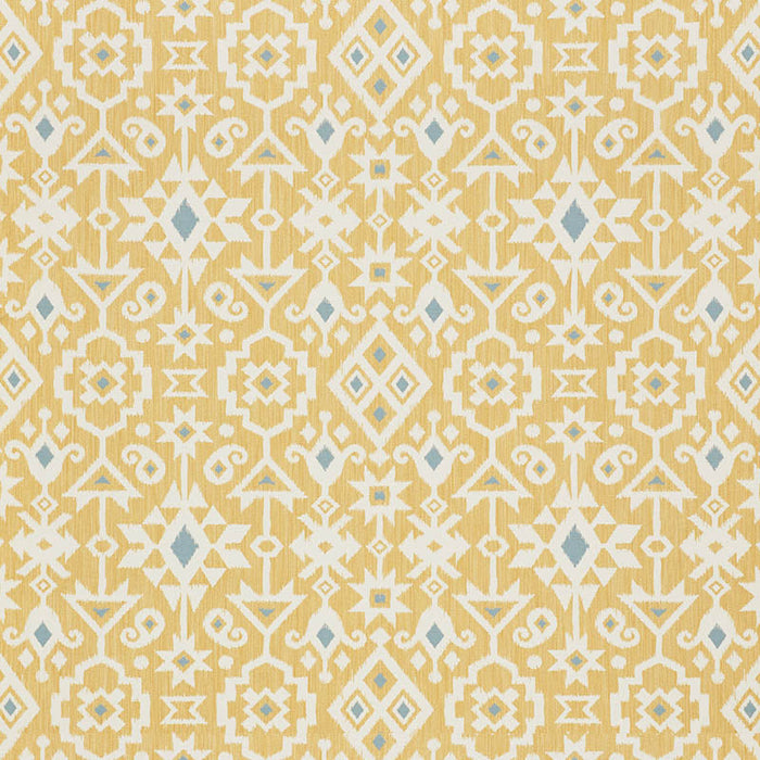 Schumacher Crusoe Ikat Yellow Fabric Sample 76523