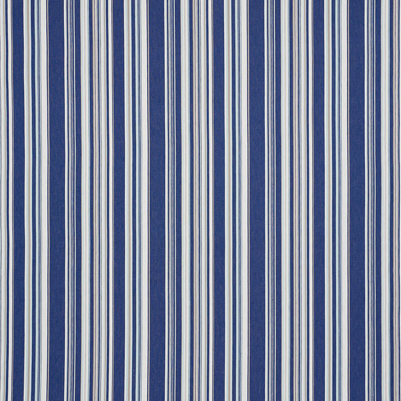 Schumacher Ponderosa Stripe Blue Fabric 76630