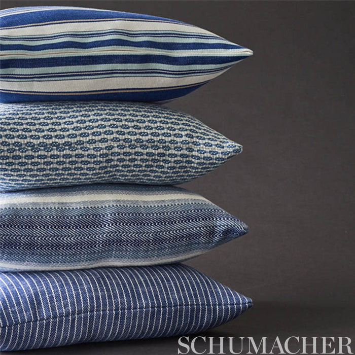 Schumacher Colada Stripe Blue Fabric Sample 76660