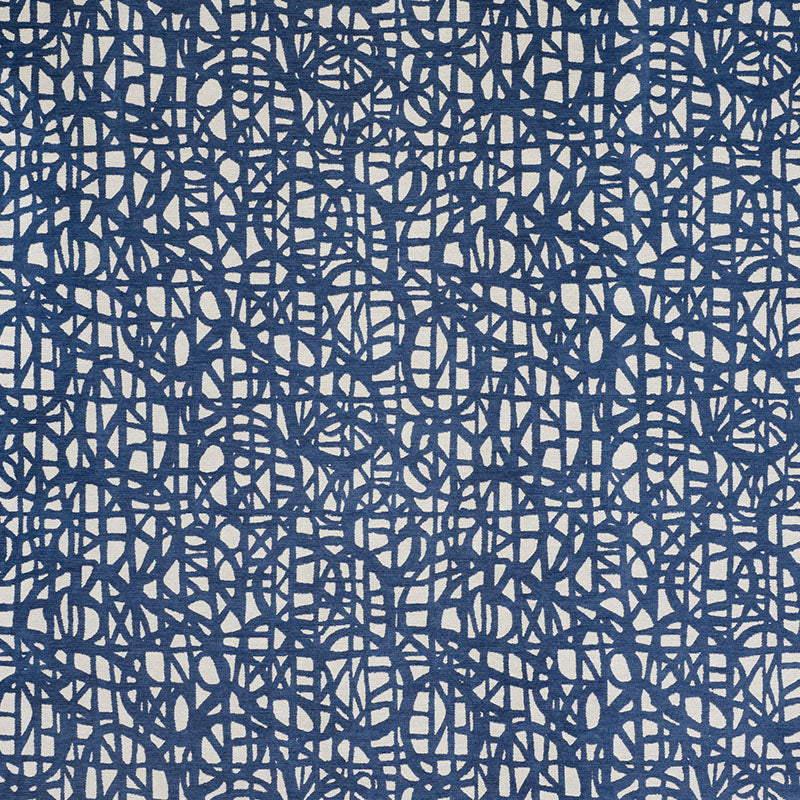 Schumacher Momentum Blue Fabric Sample 76710