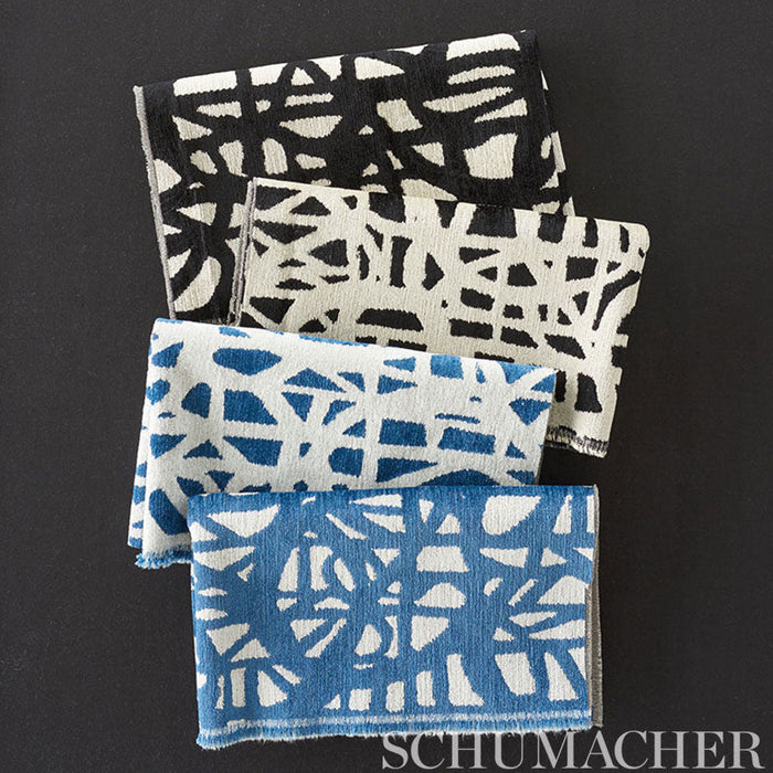 Schumacher Momentum Blue Fabric Sample 76710