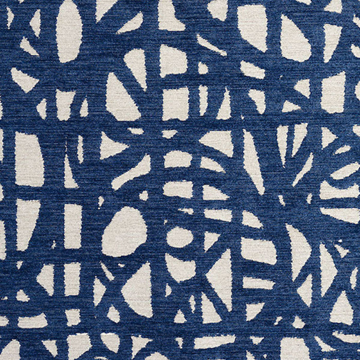 Schumacher Momentum Blue Fabric Sample 76710