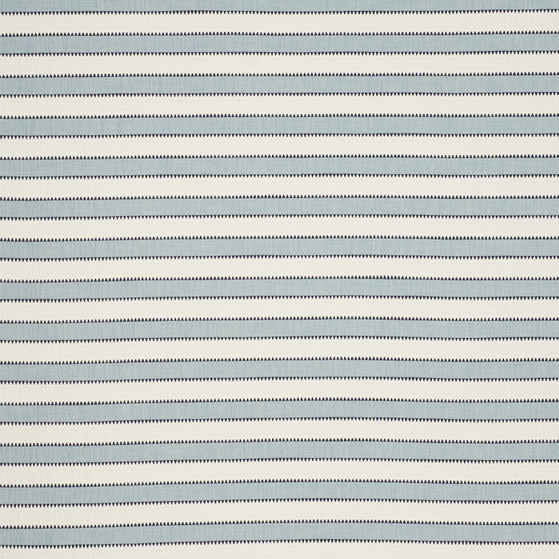 Schumacher Isolde Stripe Sky Fabric Sample 76750