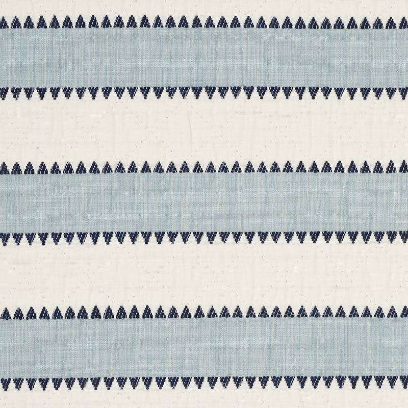 Schumacher Isolde Stripe Sky Fabric 76750