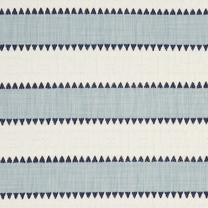 Schumacher Isolde Stripe Sky Fabric 76750