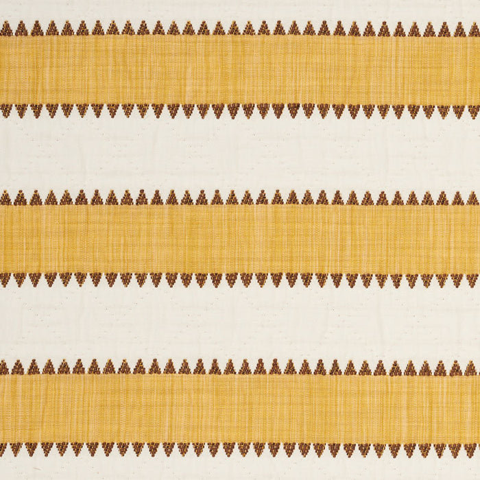 Schumacher Isolde Stripe Yellow Fabric Sample 76752