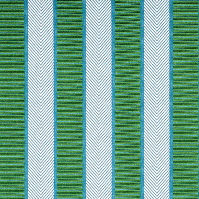 Schumacher Ribbon Stripe Emerald Fabric Sample 77100