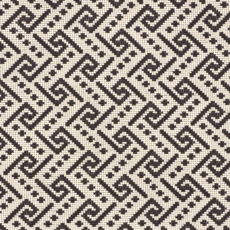 Schumacher Ionic Weave Black Fabric 77122