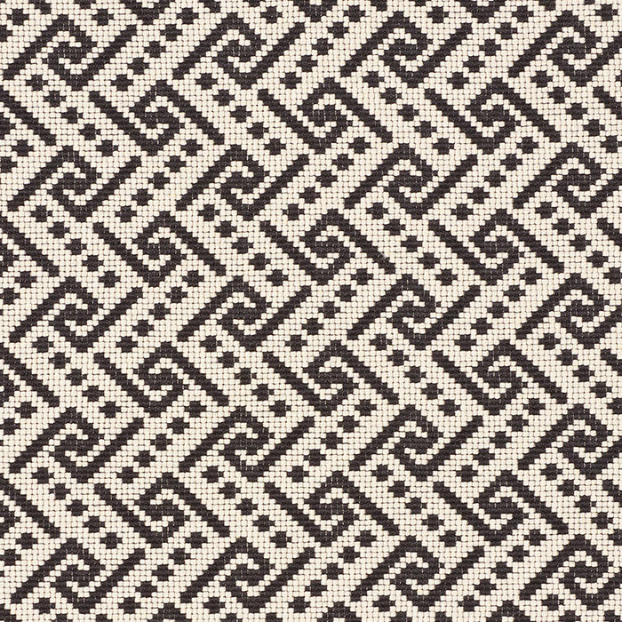 Schumacher Ionic Weave Black Fabric Sample 77122