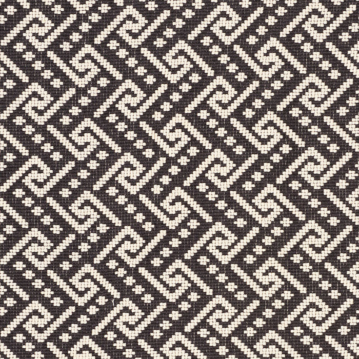 Schumacher Ionic Weave Black Fabric 77122