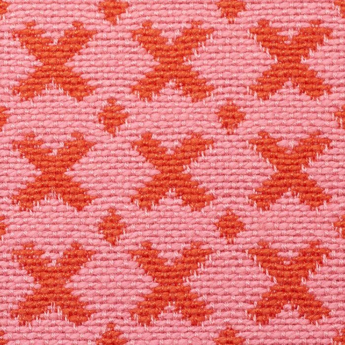 Schumacher Elias Pink & Red Fabric Sample 77201