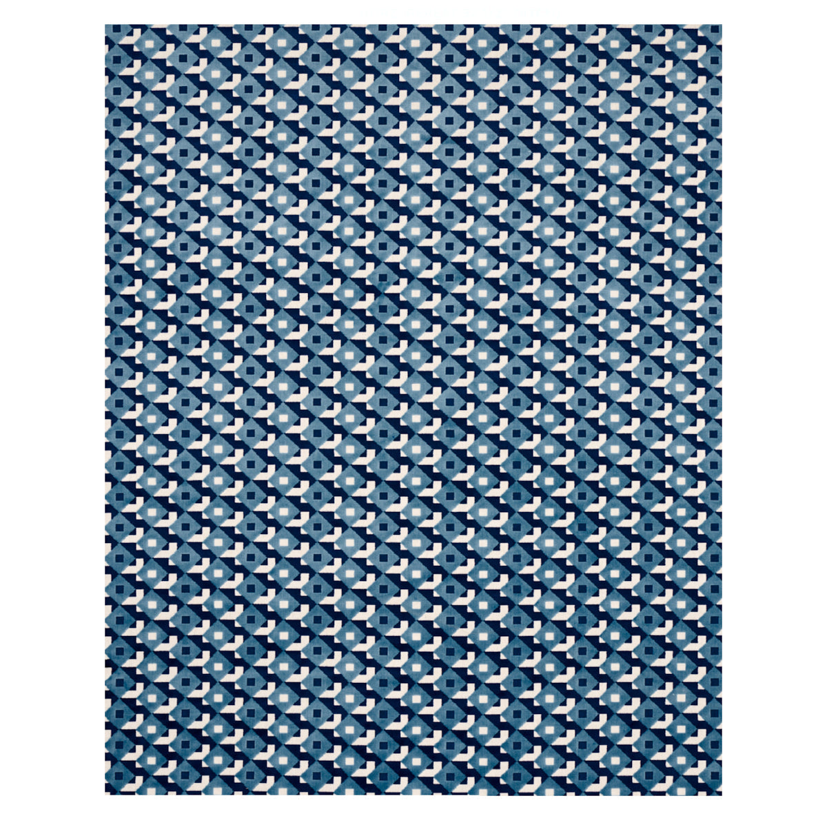 Schumacher Dazzle Ship Velvet Azure Fabric Sample 77243