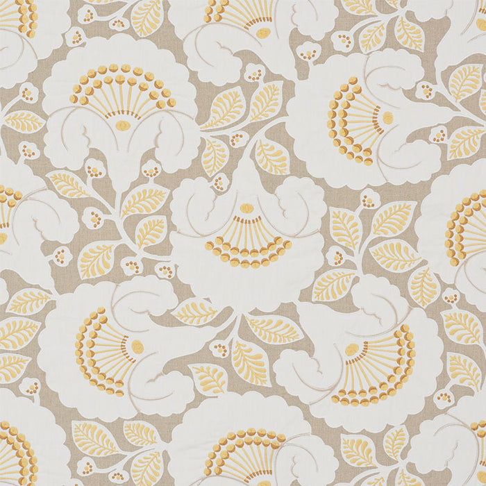 Schumacher Jackie Applique Embroidery Natural Fabric 77300