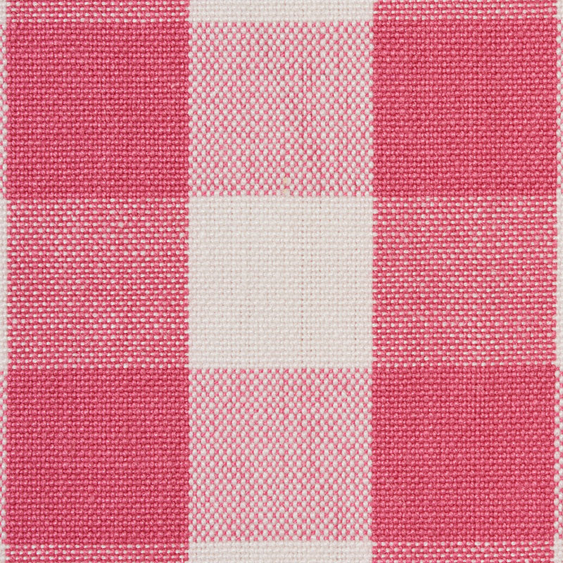 Schumacher Elton Cotton Check Magenta Fabric 77310