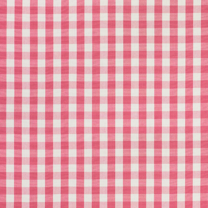 Schumacher Elton Cotton Check Magenta Fabric 77310