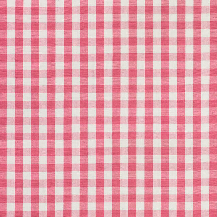 Schumacher Elton Cotton Check Magenta Fabric Sample 77310