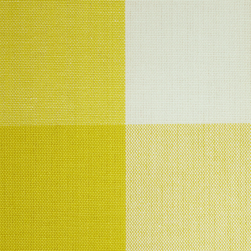 Schumacher Camden Cotton Check Yellow Fabric Sample 77320