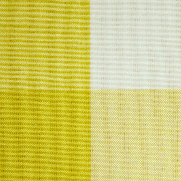 Schumacher Camden Cotton Check Yellow Fabric Sample 77320