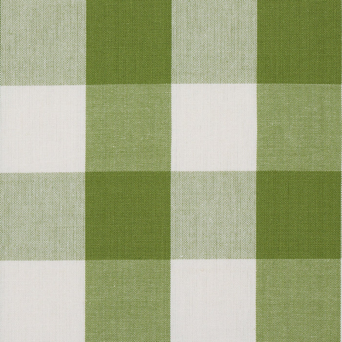 Schumacher Camden Cotton Check Leaf Fabric Sample 77322