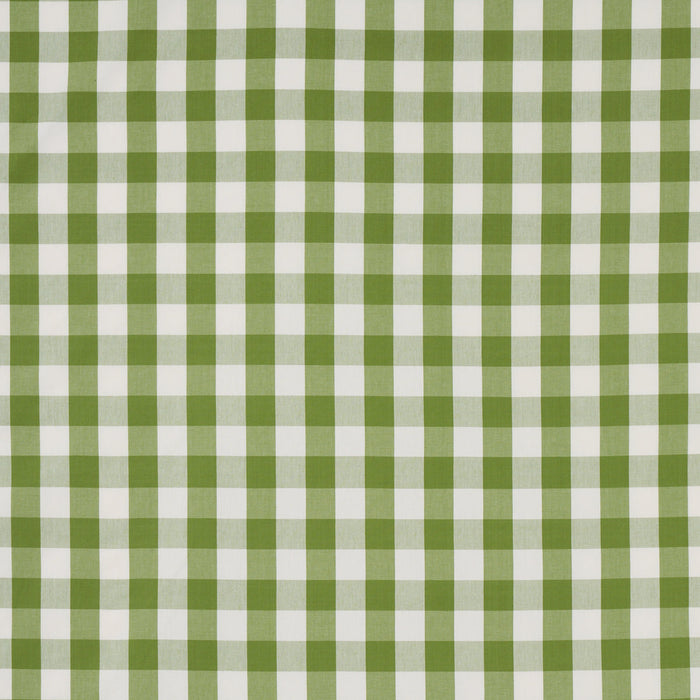 Schumacher Camden Cotton Check Leaf Fabric Sample 77322