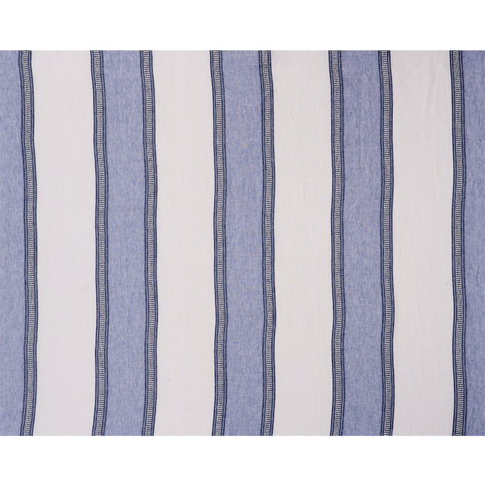 Schumacher Senita Stripe Sheer Blue Fabric Sample 77431