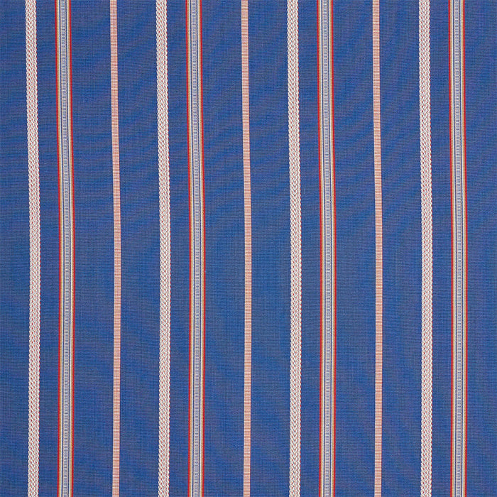 Schumacher Kayenta Stripe Blue Fabric Sample 77451