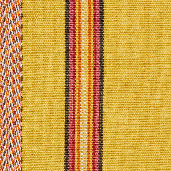 Schumacher Kayenta Stripe Yellow Fabric Sample 77452