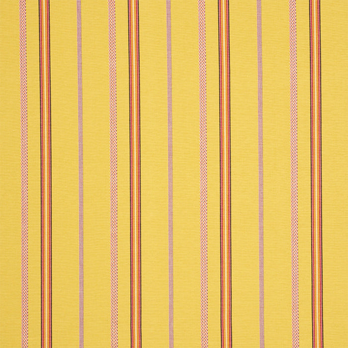 Schumacher Kayenta Stripe Yellow Fabric Sample 77452