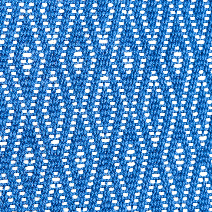 Schumacher Derby Diamond Performance Indigo Fabric Sample 77522