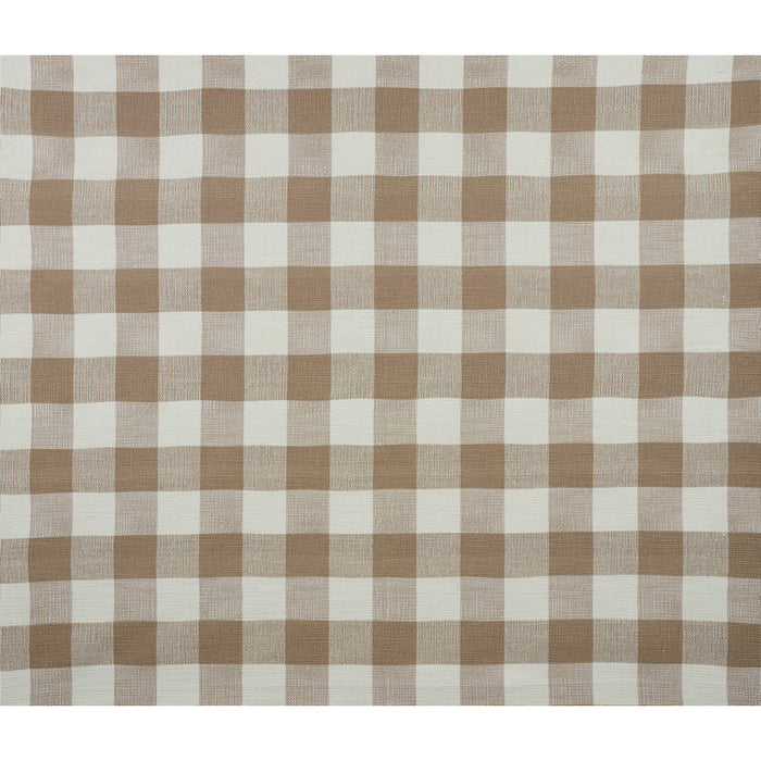 Schumacher Barnes Performance Check Natural Fabric Sample 77551