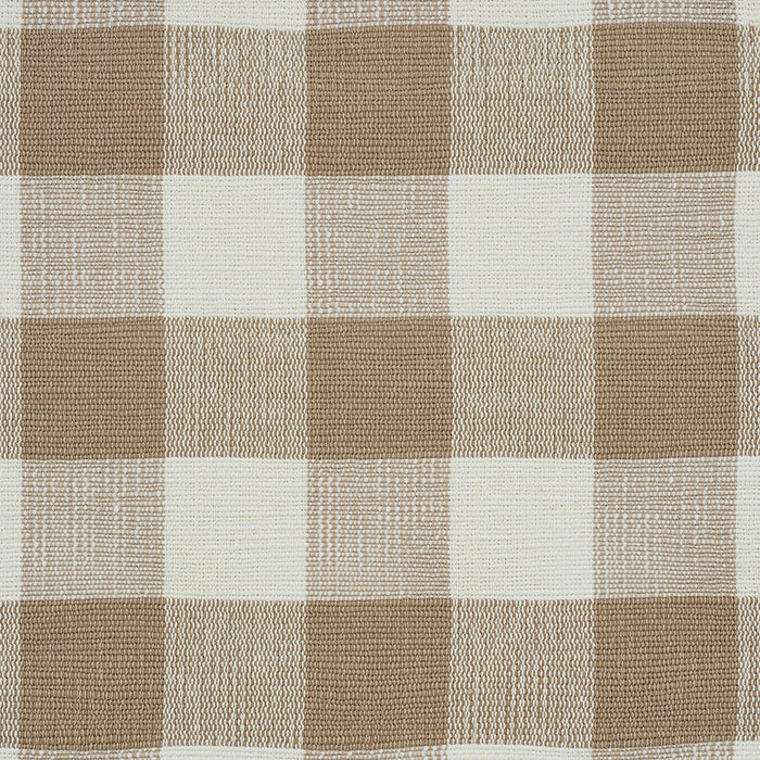 Schumacher Barnes Performance Check Natural Fabric Sample 77551